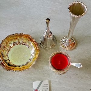 Plate, bell, candlestick holder, salt holder
